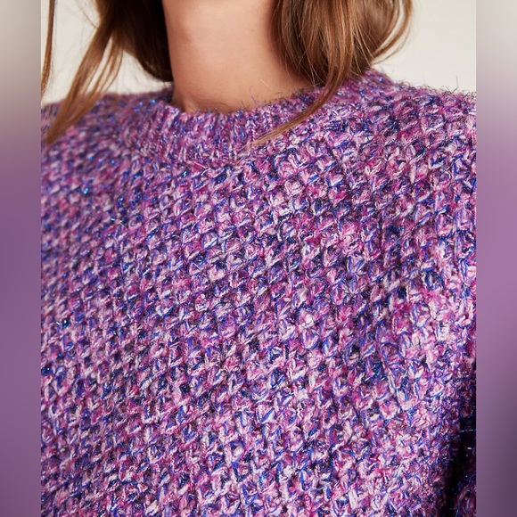 Anthropologie Lavender Textured Sweater - Picture 3 of 10